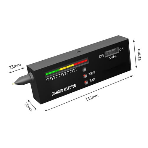 Diamond Tester Pen, Professional Jewelry Diamond Tester with 60X Jewelry Loop Magnifier, Diamond Selector for Novice and Expert (Non-Rechargeable)