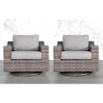 thumbnail image 2 of Stylish Grey Patio Furniture - Swivel Function, Removable Cushions Chair For Outdoor Resin , Construction, 7" Back Cushion Depth, 600lb Capacity, 2 of 2