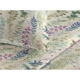 thumbnail image 3 of Ambesonne Nature Quilted Bedspread Set 3 Pcs, Botanical Watercolor Foliage, Queen, Pale Purple and Grey Teal, 3 of 4
