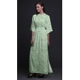 thumbnail image 5 of Bimba Rayon European Seeds Leaves Ladies Long Gown Boho Beach Cocktail Party Maxi SlitÂ&nbsp;Dress-X-Large, 5 of 6