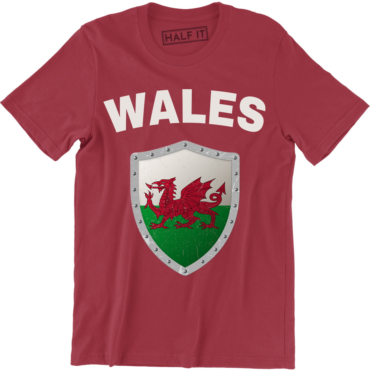 WALES GRUNGE FLAG UNISEX SWEATER TOP WELSH FOOTBALL GIFT SHIRT CLOTHING JERSEY