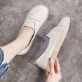 thumbnail image 3 of Zapatos de L Yongsheng Mocasines Planos Blancos de Cuero Suave, 3 of 5