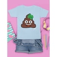 thumbnail image 3 of Lucky Poo Emoji - Fun Clover Charm Design Youth's T-shirt, 3 of 4