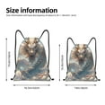 thumbnail image 2 of Fuzoiu Cool Cloud White Dragon Print Drawstring Backpack for Gym, Travel, Yoga,Sports Sackpack String Bag for Women Men-Small, 2 of 6