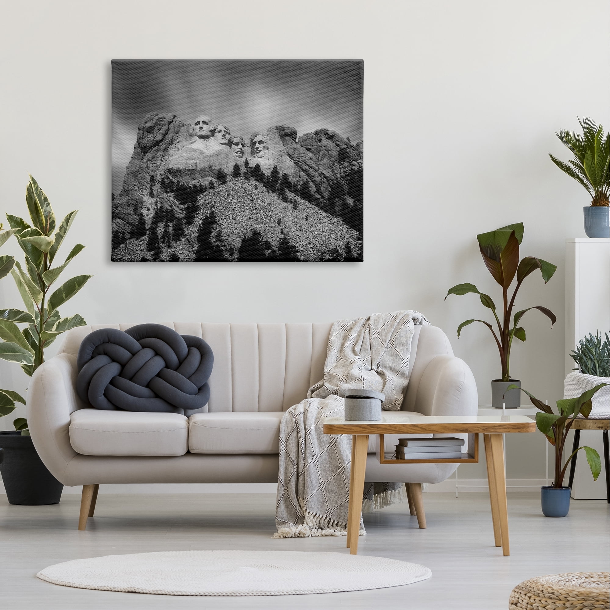 Stupell Industries Black Hills Mt. Rushmore President Faces Carved Historical Sculptures ,48 x 36, Design by Daniel Sproul
