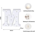thumbnail image 3 of LED Letter Lights Sign Letters Light Up Letters Sign for Night Light Wedding Birthday Party Battery Powered Christmas Lamp Home Bar, 3 of 8