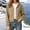 Brown, variant on Zivyakyro Light Weight Womens Jackets Cotton Linen Button down Fall Hoodies for Women Cropped Loose Long Sleeve Casual Outerwear Green S
