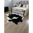 thumbnail image 5 of Black & White Speckled Cowhide Rug â€“ XL (7'x6' Ft) Premium Cow Hide Rug, 5 of 7