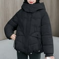 thumbnail image 3 of Fashion Winter Warm Jackets for Womens Plus Size Solid Color Hooded Jacket, 3 of 9