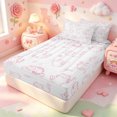 thumbnail image 2 of meiyoeat Mixed Pink Cat Cute Zipper Full Size Comforter Sets with Fitted Sheet and 2 Pillowcases,Girly Kitten Pattern Zipper Bedding Set,Pink Reversible,4-Piece, 2 of 7