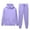 Purple, variant on Fall Fashion Tracksuit For Men Sport Suit Men's Casual Oversize Solid Color Drawstring Trouser Long Sleeve Hooded Set Basic Daily Essentials Running Jogging Workout