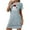 Blue-Christmas, variant on Xfvqtps Christmas Nightgown For Women Large Size Merry Christmas And Christmas Hat Chest Print Short Sleeve Crewneck Solid Color Fashion Comfortable Soft Sleepshirts Black