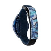 Wonder Nation Boys Round LED Dial Shark Print Velcro Kids Digital Watch، Blue