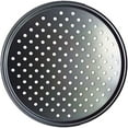 thumbnail image 2 of Rzvnmko Steel Pizza Pan with Holes 32CM Pizza Tray Baking Tray Non-stick Pizza Baking Pan Round Perforated Pizza Baking Pan for Home Restaurant Kitchen Oven Baking (Black), 2 of 9