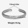 thumbnail image 2 of Stainless Steel Classic Plain Hammered Finish Evil Eye Style Open Cuff Bangle Bracelet, 2 of 8