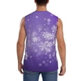 thumbnail image 4 of Fotbe Snowfall Sky White Purple Men's Camiseta sin Mangas Estampada para Hombres, Playera Casual para Gimnasio, Entrenamiento, Playa-Small, 4 of 7