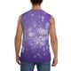 thumbnail image 4 of Fotbe Snowfall Sky White Purple Men's Camiseta sin Mangas Estampada para Hombres, Playera Casual para Gimnasio, Entrenamiento, Playa-Small, 4 of 7