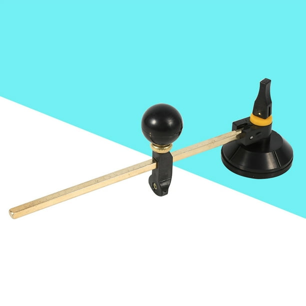 Cortador De Círculos De Vidrio Ajustable, Estilo Brújula Con Ventosa, Para Aficionados Y Profesionales
