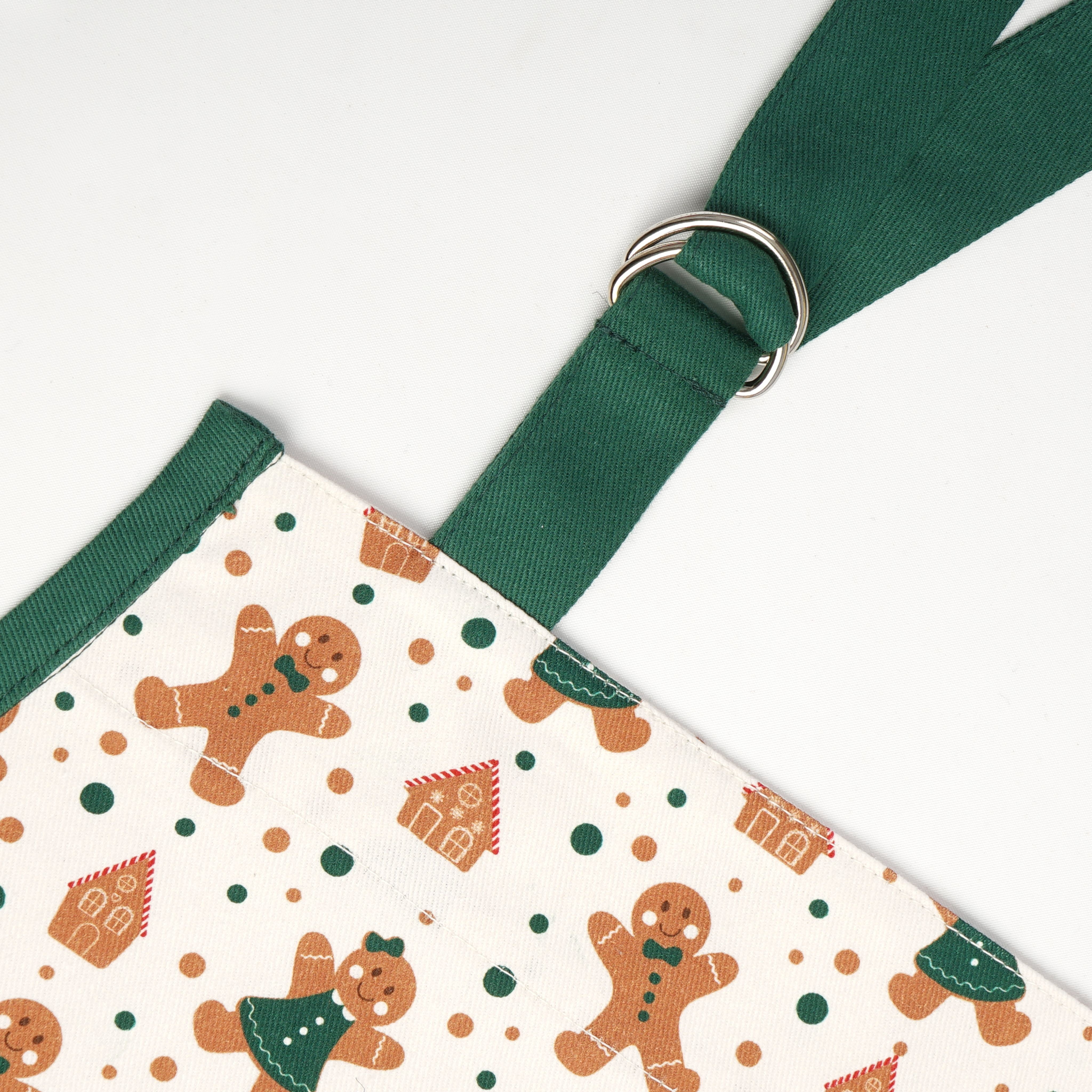 Holiday Time Christmas Gingerbread Apron – Festive Holiday Baking Apron