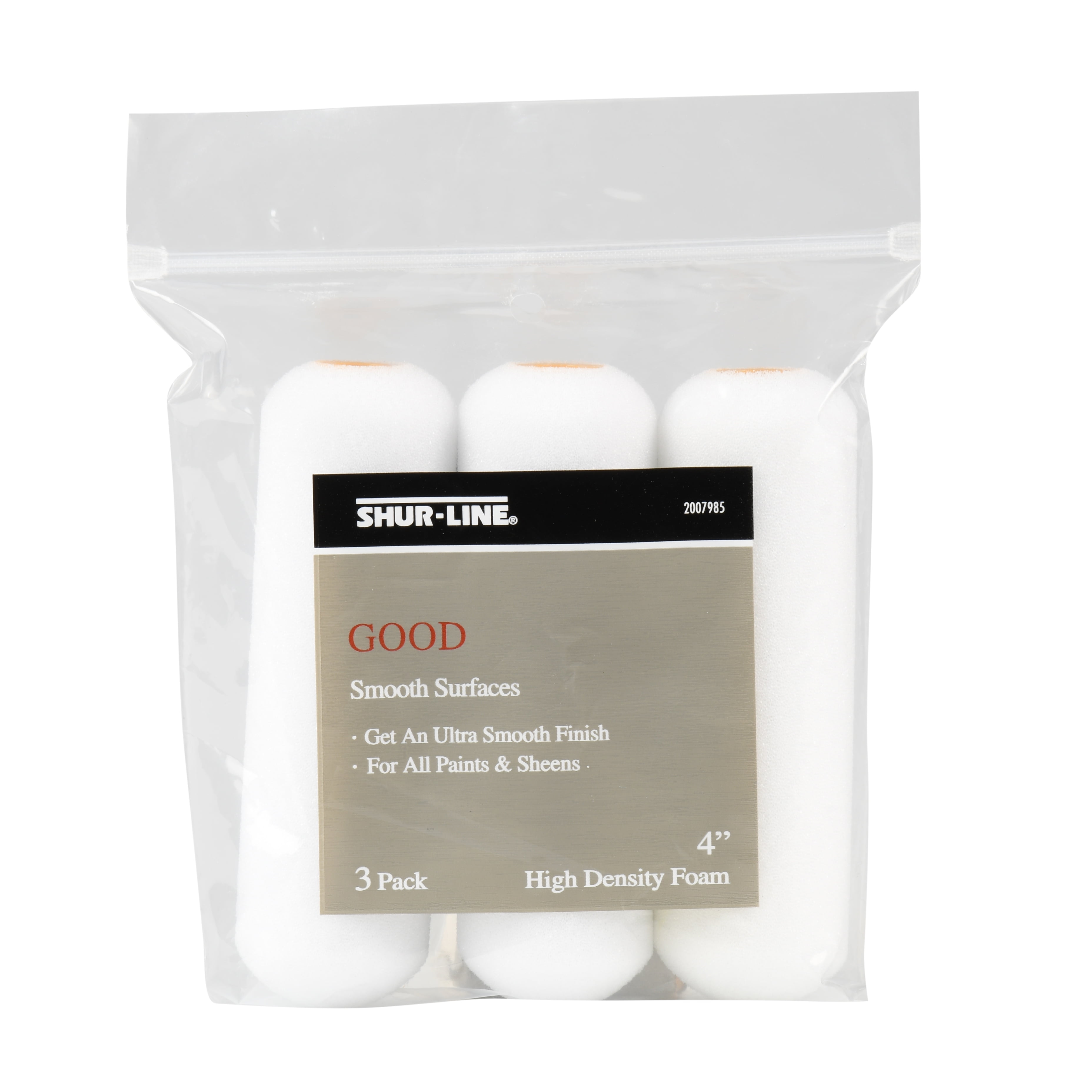 2-Pack Shur-Line 4940C 4-Inch Foam Mini Roller Refills