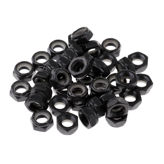 40PCS Tuercas De , Tuercas Kingpin, Para Tuercas De Camiones De Skateboard Longboard, De Repuesto Para Scooters Cruiser Longborad Repuest DYNWAVEMX Tuercas de eje para ejes de monopatín