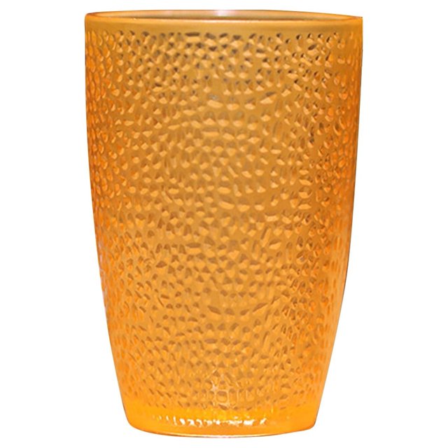 Vaso Farfi resistente al calor, reutilizable, de acrílico grueso con lunares, para bar, restaurante, para el hogar (naranja, L)