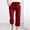 Red #2, variant on symoid Cotton Linen Capris Pants for Women- Clearance Casual Solid with Pockets Cotton Blend Baggy with Drawstring Wide Leg French Terry Blue Summer Pants for Women Size 3XL