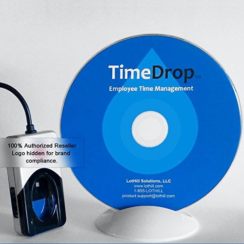 Employee Time Clock Software and Fingerprint Scanner, Time Attendance Tracker, Unlimited User Profiles, No Monthly Fees, Incl. Support and Updates, Digital 4500 Series Scanner, Tim