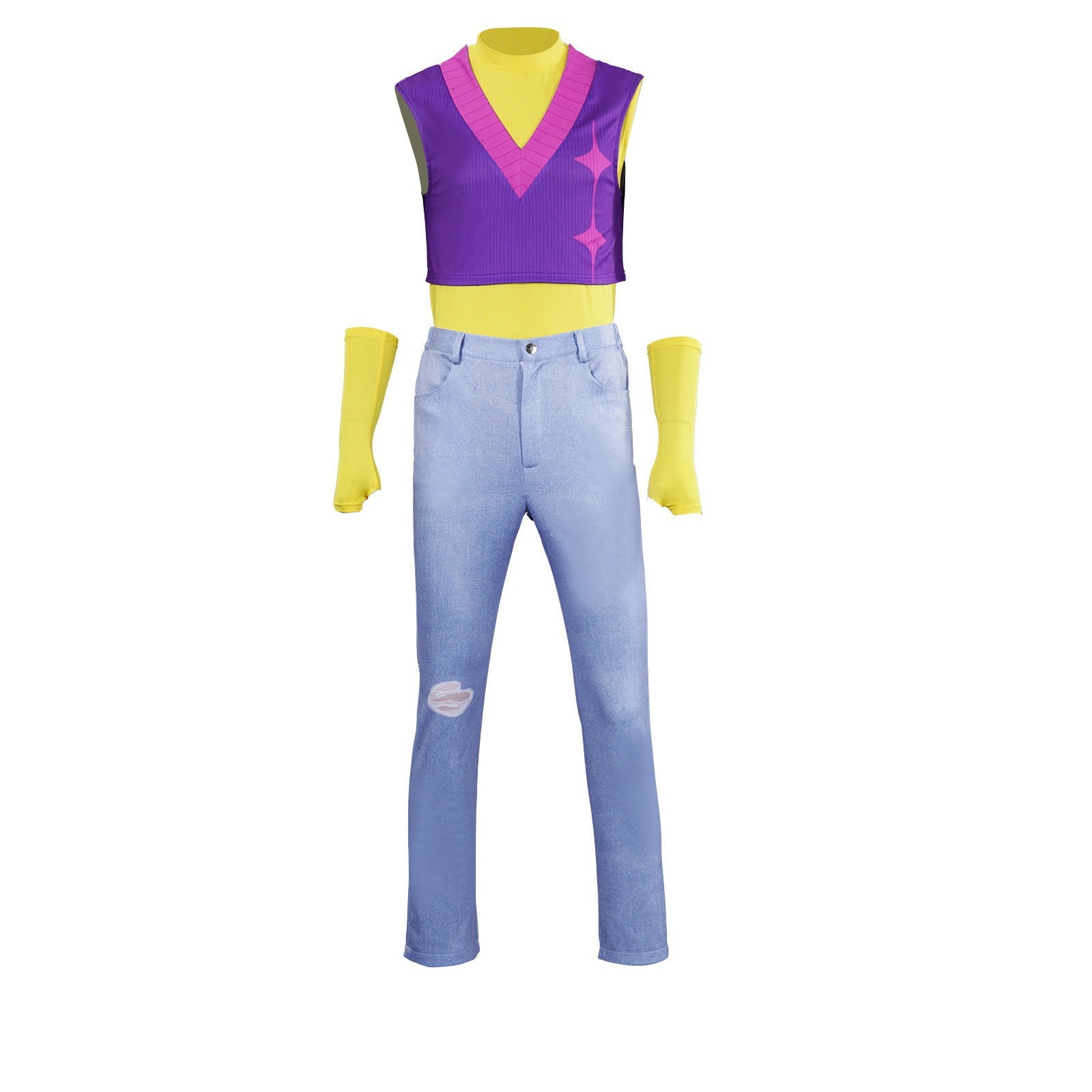 Costume Cosplay K-Pop Demon Hunter Pour Fille – Veste, Short, Doublure, Perruque Tressée Violette, Tailles 5-12 Ans