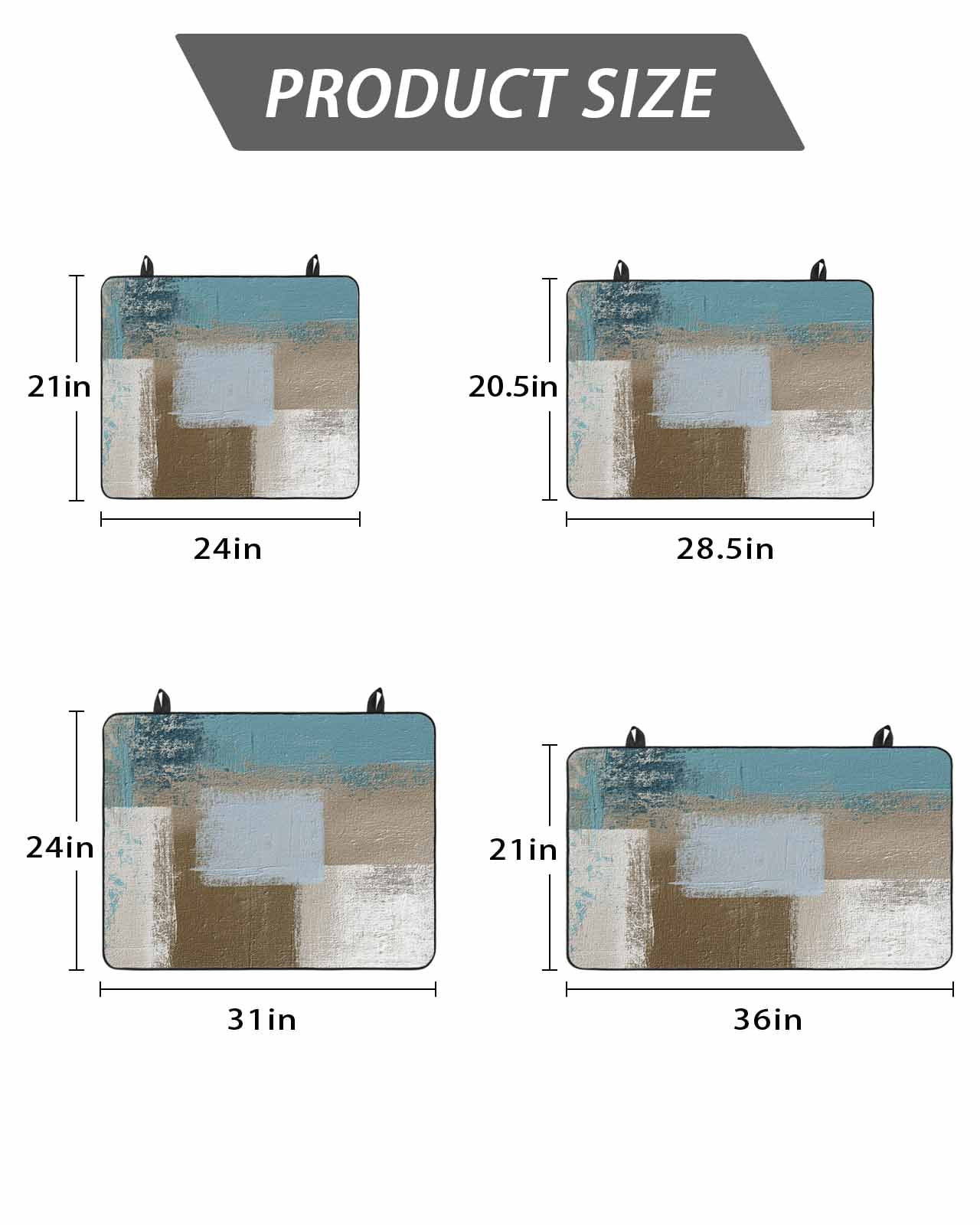 Stove Top Covers for Electric Stove, Teal Blue Glass Stovetop Cover Protector, Brown White Minimalist Retro Smear Ombre Art Induction Cooktop Protector Oven Mat for Kitchen Countertop 31"x24"