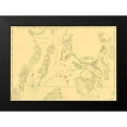 thumbnail image 2 of Des Barres 18x14 Black Modern Framed Museum Art Print Titled - Blue Hill Bay to Belfast Bay Maine, 2 of 5
