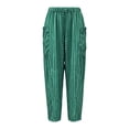 thumbnail image 5 of ibiyuan Womens Wide Leg Pants High Waisted Palazzo Pants for Women Petite Cropped Women Trousers Drawstring Lounge Pants for Women Summer Cruise Outfits for Women, 5 of 6