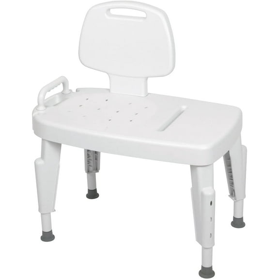 DMI Tool-Free Universal Transfer Bench for Bathtubs & Showers, 350lb Weight Capacity, Adjustable Legs, Secure Handles, FSA & HSA Eligible