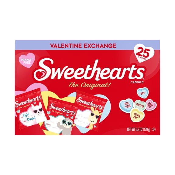 Sweethearts Classroom Exchange Kit Valentines Day Candy Assorted Flavors 25ct Box
