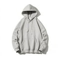 thumbnail image 2 of Mlzmgr Sweatshirts for Men Long Sleeve Hooded Drawstring Workout Running Casual Tops Mens Daily Shirts with Pockets, 2 of 8