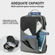thumbnail image 4 of Mochila para computadora portátil, mochilas de viaje para computadoras portátiles de negocios con puerto de carga USB, gris, 4 of 6