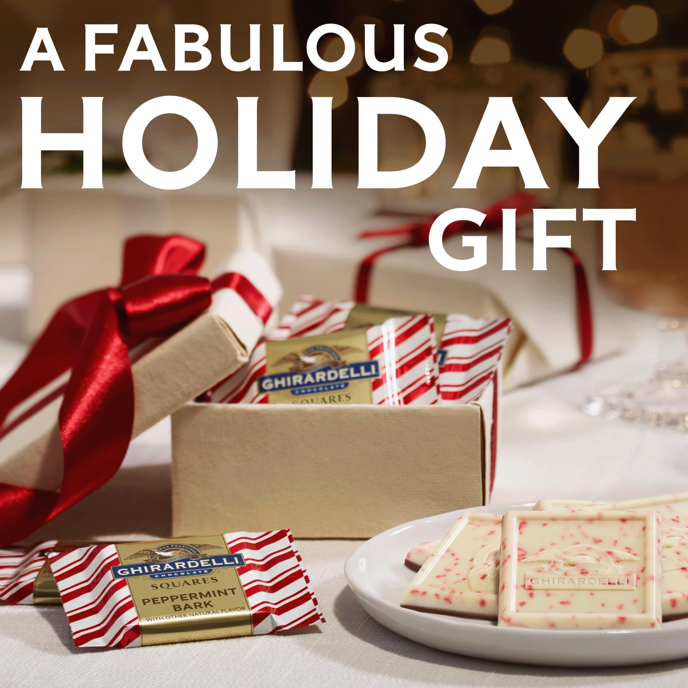 (2 pack) GHIRARDELLI Peppermint Bark Chocolate Squares, 4.57 oz Bag