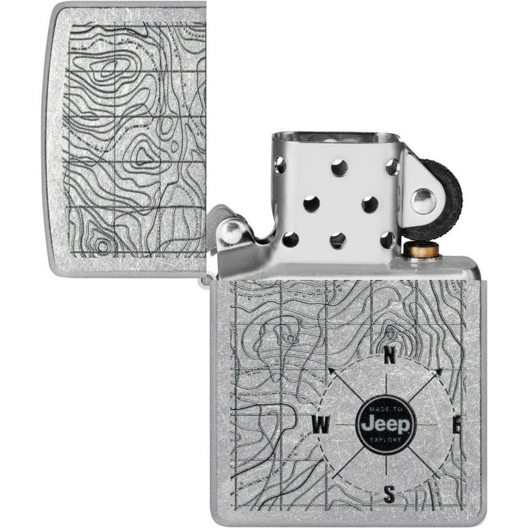 Zippo 48765 Jeep with Topographical Map Motif Windproof Lighter