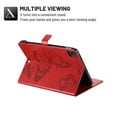 thumbnail image 5 of Dteck for iPad Pro 11 inch 4th Gen (2022)/3rd/2nd/1st Gen(2021/2020/2018),for iPad 10.9 Inch 2022/2020 iPad Air 5th/4th Embossed Butterfly PU Leather Folio Stand Case with Card Holders, Red, 5 of 6