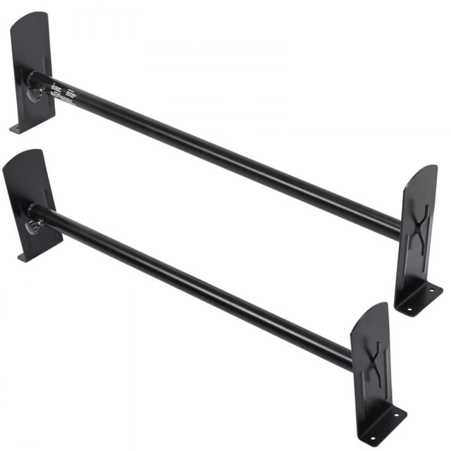 Van Roof Ladder Rack, 2 Bars Alloy Steel Roof Racks, 500 LBS Capacity Rain-Gutter Roof Rack, Adjustable Length 35.8"-57.5", Van Ladder Rack Compatible with Chevrolet Express, GMC Savana, etc