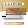 thumbnail image 6 of Case Yard Wooden Case Outside Soft TPU Silicone, Slim Fit Shockproof Wood Protective Phone Cover for Girls Boys Men and Women, Supports Wireless Charging Tribal Lioness Design case for iPhone-XS-Max, 6 of 7