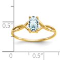 thumbnail image 3 of 14k Yellow Gold Aquamarine Birthstone Ring March, 3 of 10