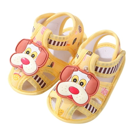 

nsendm Unisex Sandal Stuff for 5 Boys Soft Toddler Shoes Toddler Walkers Shoes Cartoon Puppy Princess Shoes Sandals Girl Shoes Yellow 11ï¼12ï¼