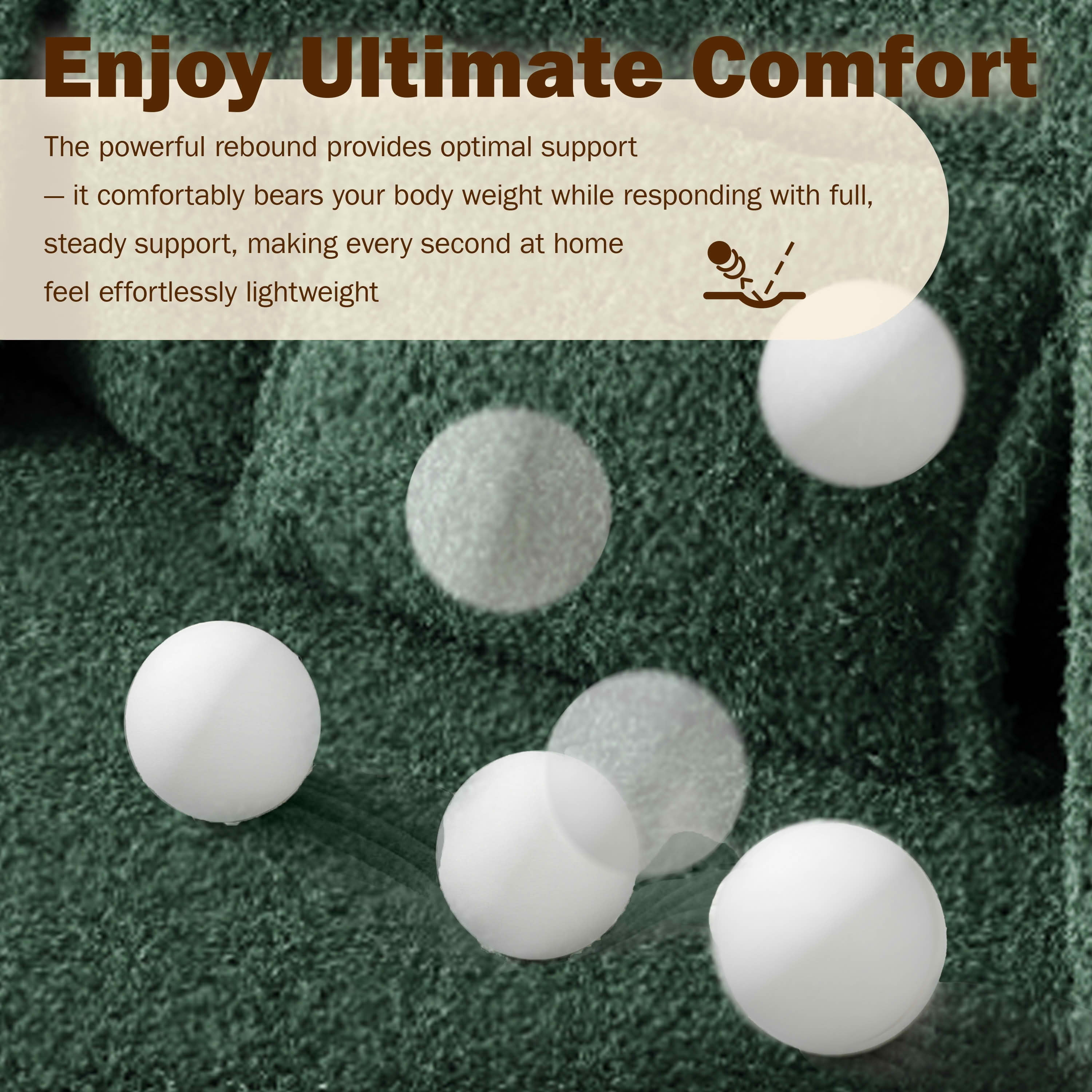 MAYEERTY Sherpa Floor Sofa Bed, Full Size Foldable Foam Sleeper Mattress with 2 Pillows, Zero Assembly Space Saving Guest Bed
