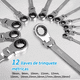 thumbnail image 4 of Llaves Inglesa Combinada Tipo Matraca 12 px negras, 4 of 5