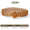 thumbnail image 2 of Ceinture Tressée pour Femmes, Ceinture en Paille Tissée, Ceinture de Décoration pour Robe, Vert Clair, 2 of 5