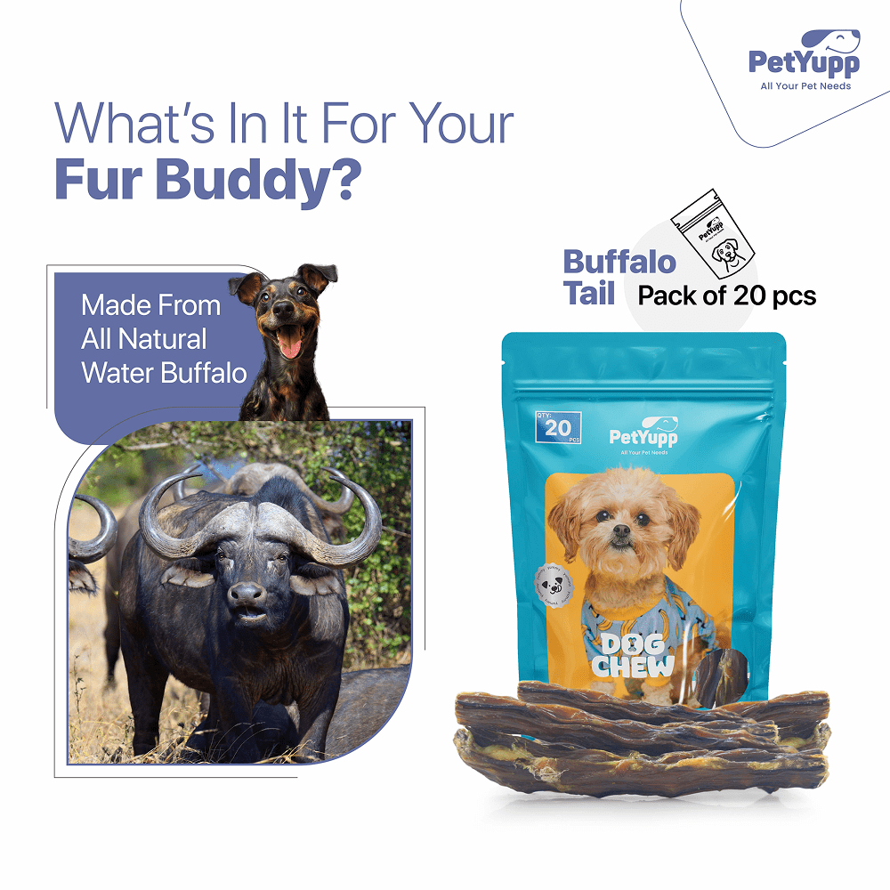 PetYupp Beef Tails Dog Chew Treats 20 Count