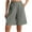 Gray, variant on Simua Women's Loose Shorts Fashion Solid Color Pockets Elastic Waist Summer Casual Bermuda Shorts