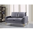 thumbnail image 5 of Uspridefurniture Mid-Century Buchholz 2Pcs Velvet Living Room Set,Gray, 5 of 5