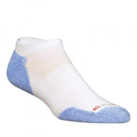 Drymax Hot Weather Run Mini Crew Socks, White/Blue,